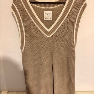 Abercrombie & Fitch Women's Tan Sweater Vest Dress